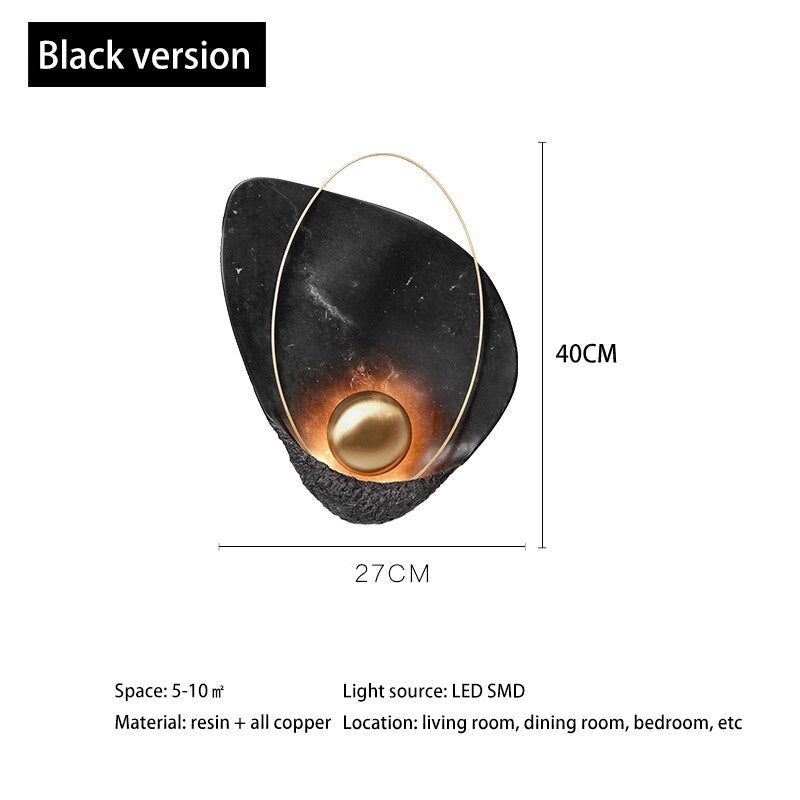 LED Luxury Imitation Marble Wall Lamp Living Room Bedroom Home Decor Light Resin Nordic Hotel Bedside Aisle Corridor Lighting