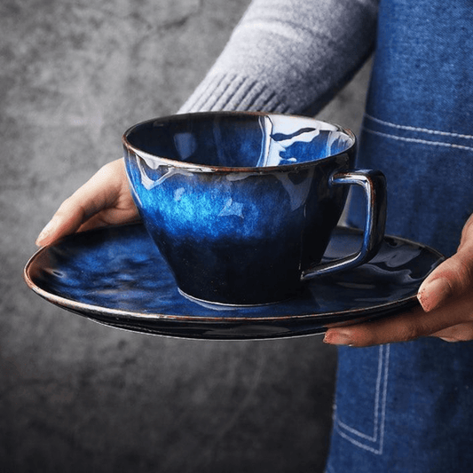 Ocean Waves Deep Blue Soup Cup